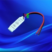 LED控制器三键迷你RGB灯带动态控制器 LED七彩灯条微型调光器12V