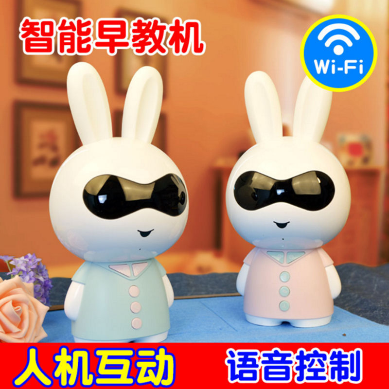 智能对话机器人陪伴聊天儿童wifi兔子早教机益智玩具博士兔故事机