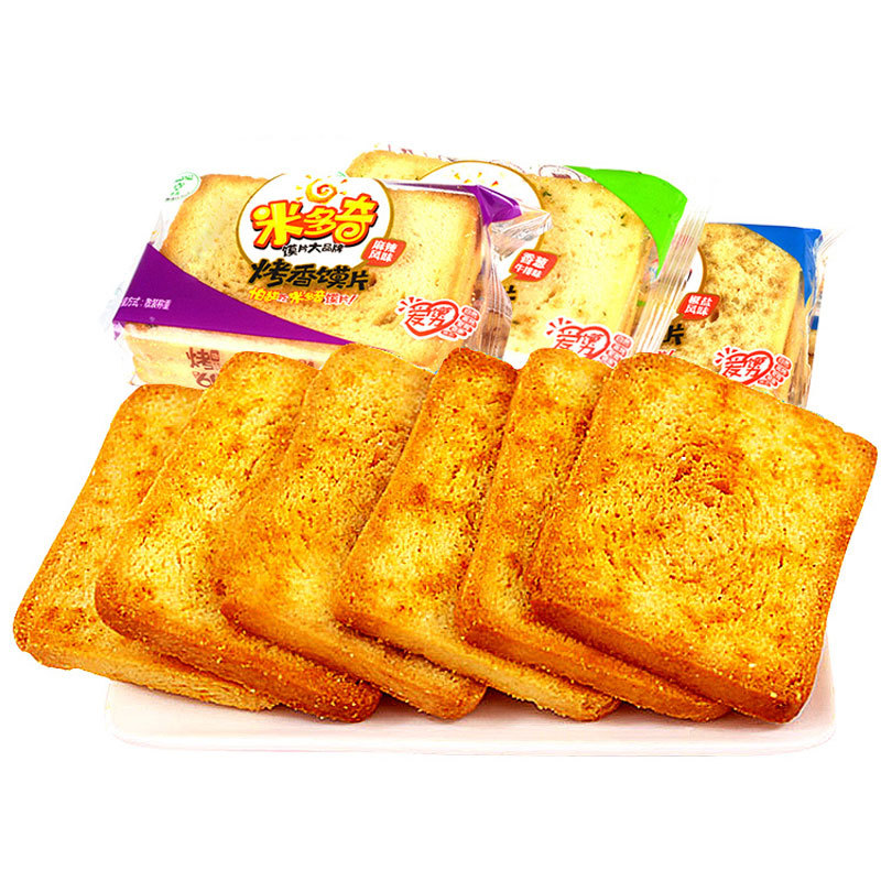 米多奇烤香馍片 3斤多味混装散称早餐饼干蒸馒头片休闲零食批发