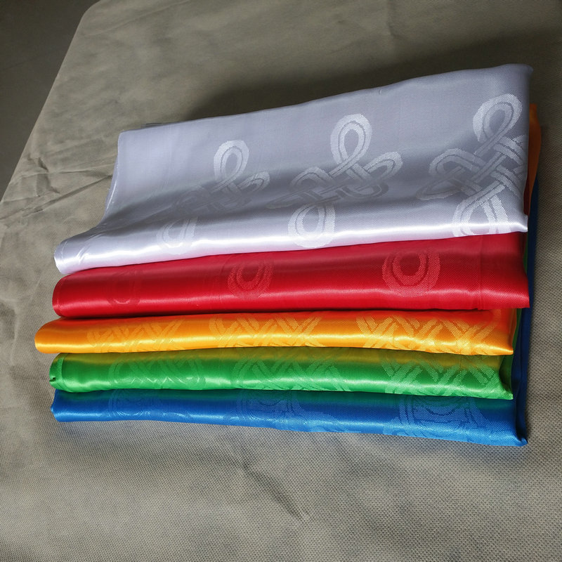 0*0.65m 定制藏式白色黄色印花哈达