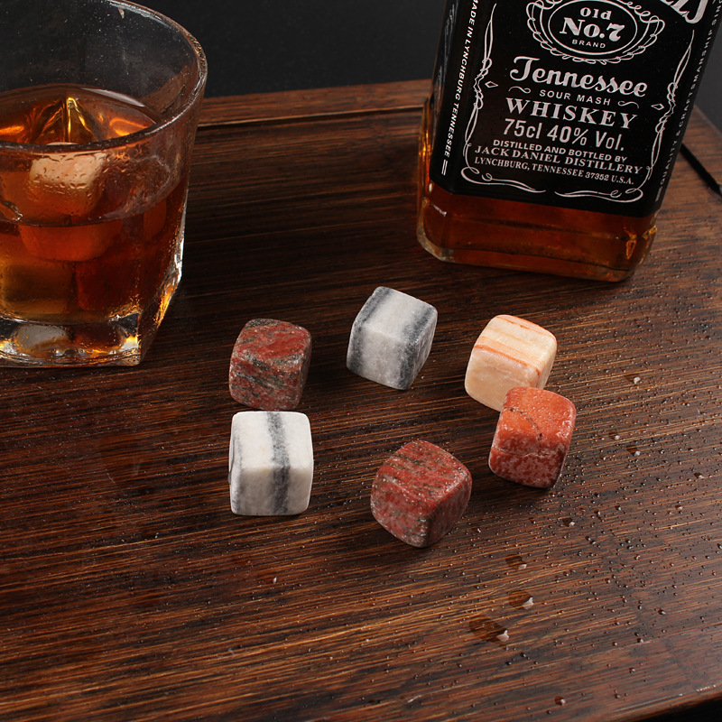 石曲大理石冰酒石 威士忌冰镇石whiskey stone冰爽石头批发可定制