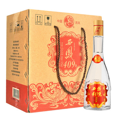 西凤409光瓶42度西凤450ml浓香型粮食西凤裸瓶白酒低价