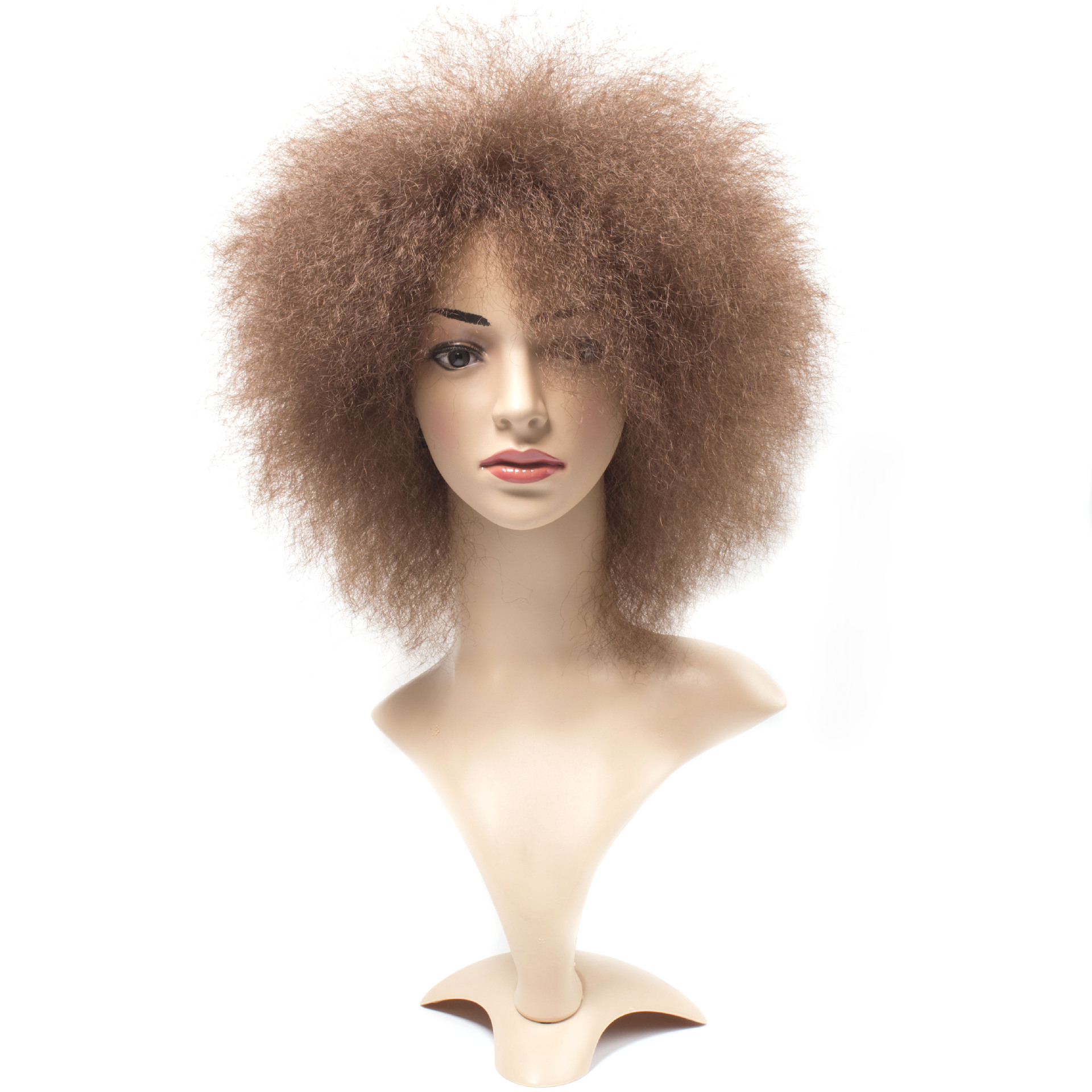 毛毛虫欧美假发女蓬松假发短全机制小卷化纤发爆炸头套afro wig