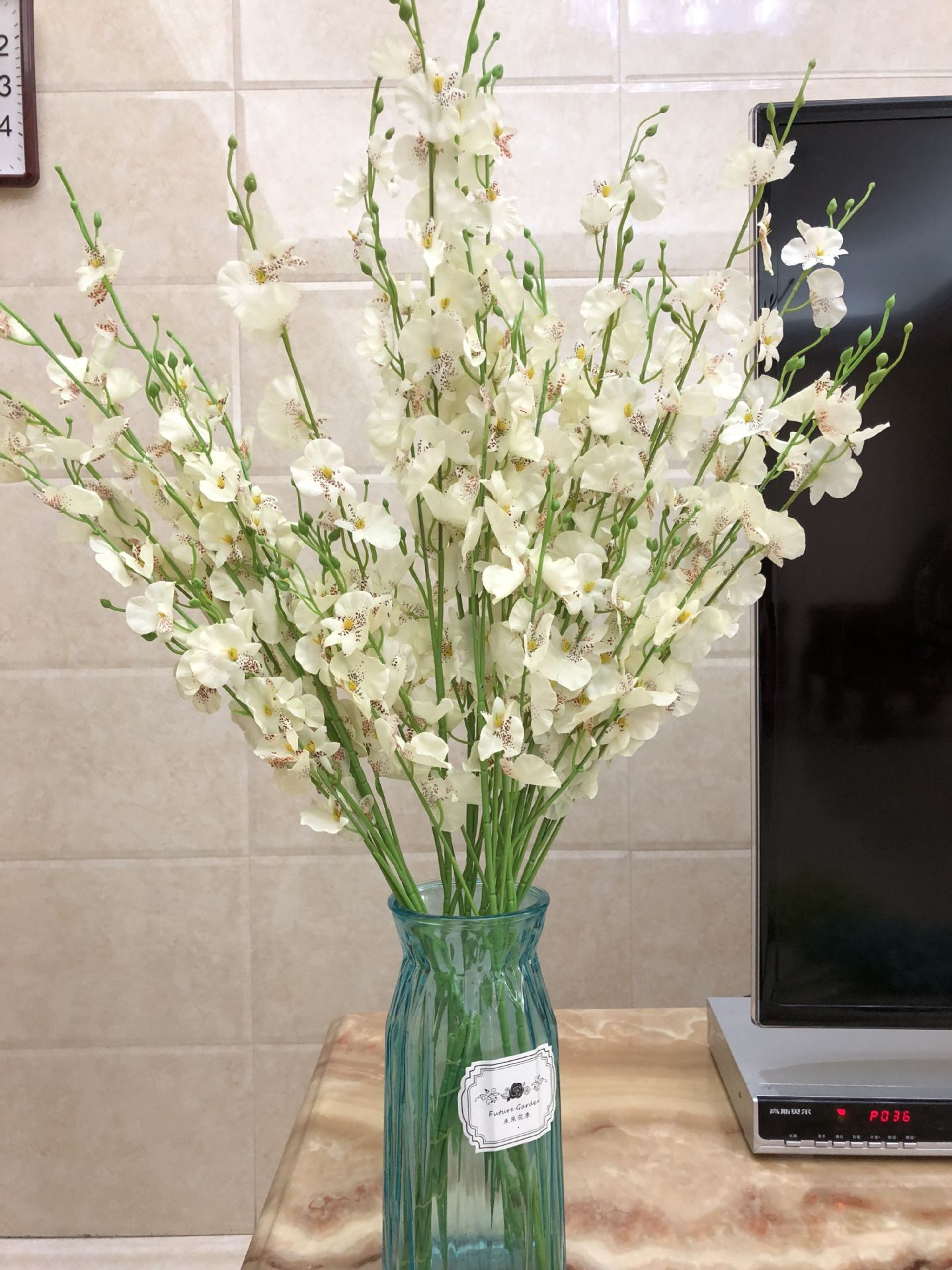 厂家直销跳舞兰仿真花人造花文心兰假花绢花蝴蝶兰装饰花艺花束