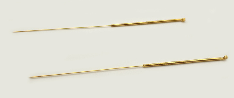 环球牌针灸针 全镀包金针灸针 毫针 汉针 中医针灸针具金针20支价