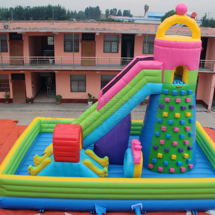 大型充气城堡游乐场设备滑梯充气攀岩儿童室外淘气堡乐园小孩蹦床