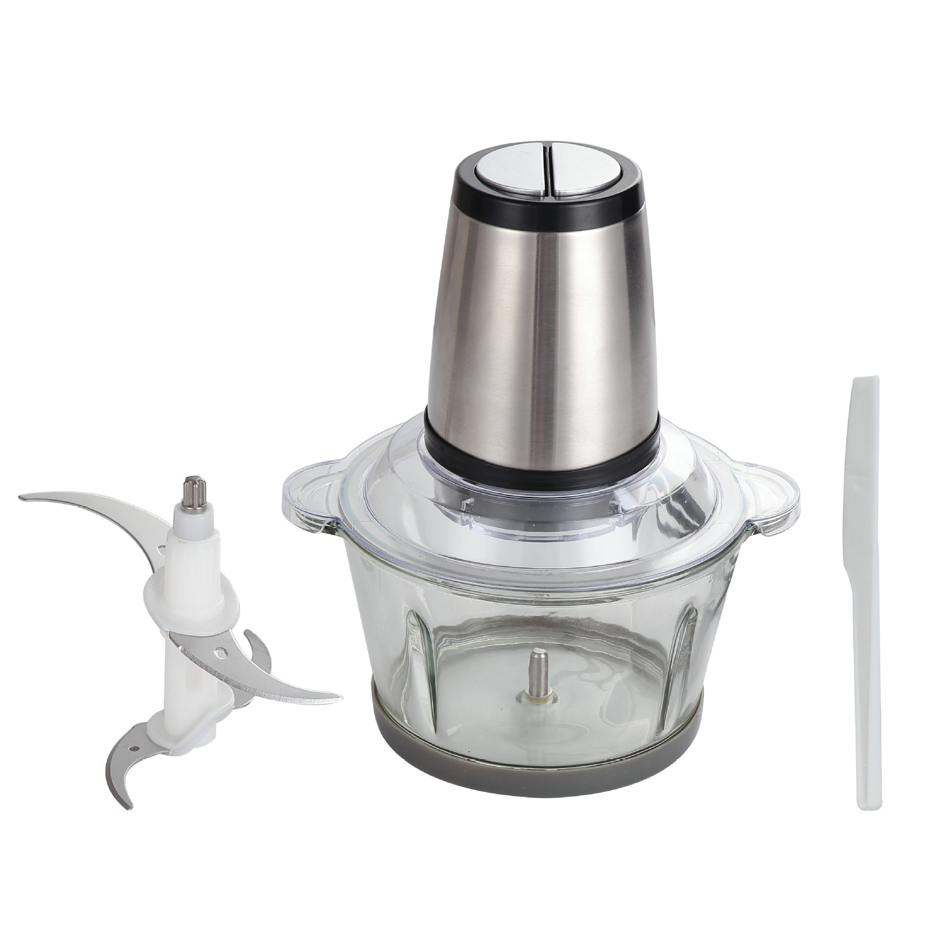 6325电机小型玻璃家用电动绞肉机多用蒜蓉辣椒碎肉搅馅碎打肉机