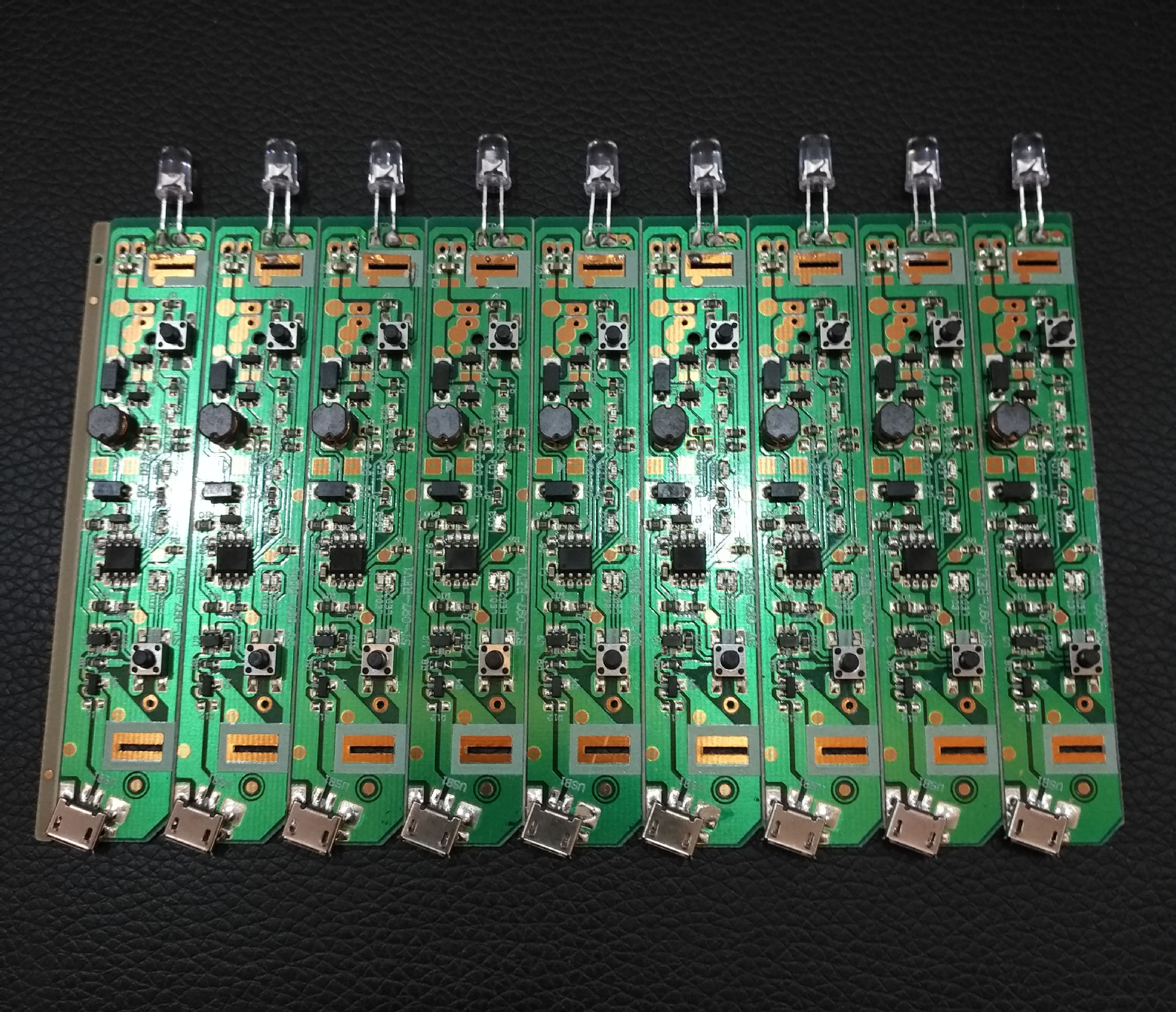 usb迷你小风扇主板 三档带led灯风扇pcba 芭蕉扇pcba