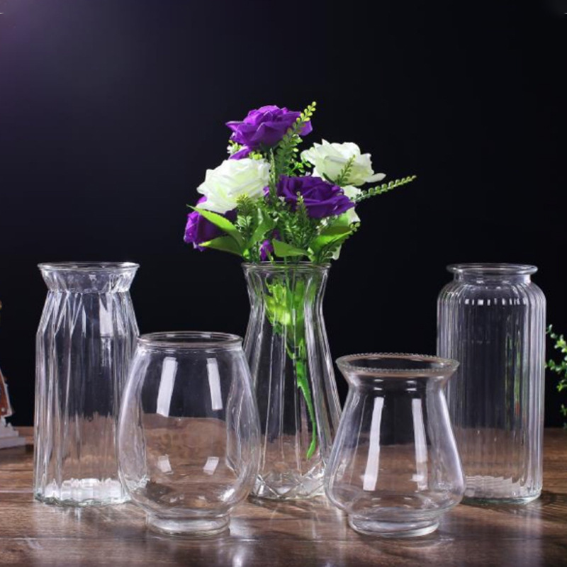 透明玻璃杯冬瓜玻璃瓶绿萝水培花边冬瓜瓶富贵竹花瓶多功能玻璃杯