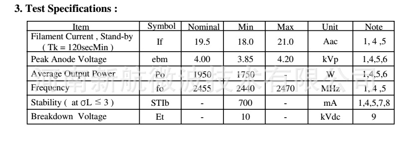 工业微波大功率2kw原装水冷磁控管2m278-24ascj微波消解仪微波源