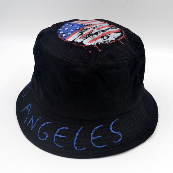 los angeles渔夫帽美国国旗街头盆帽男夏防晒涂鸦情侣文艺帽子