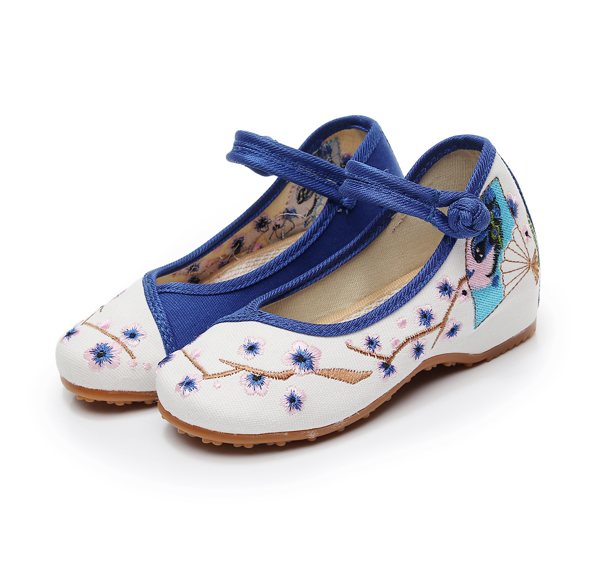 1811-07 新款女童加厚底北京布鞋民族风盘扣女童鞋舞蹈鞋