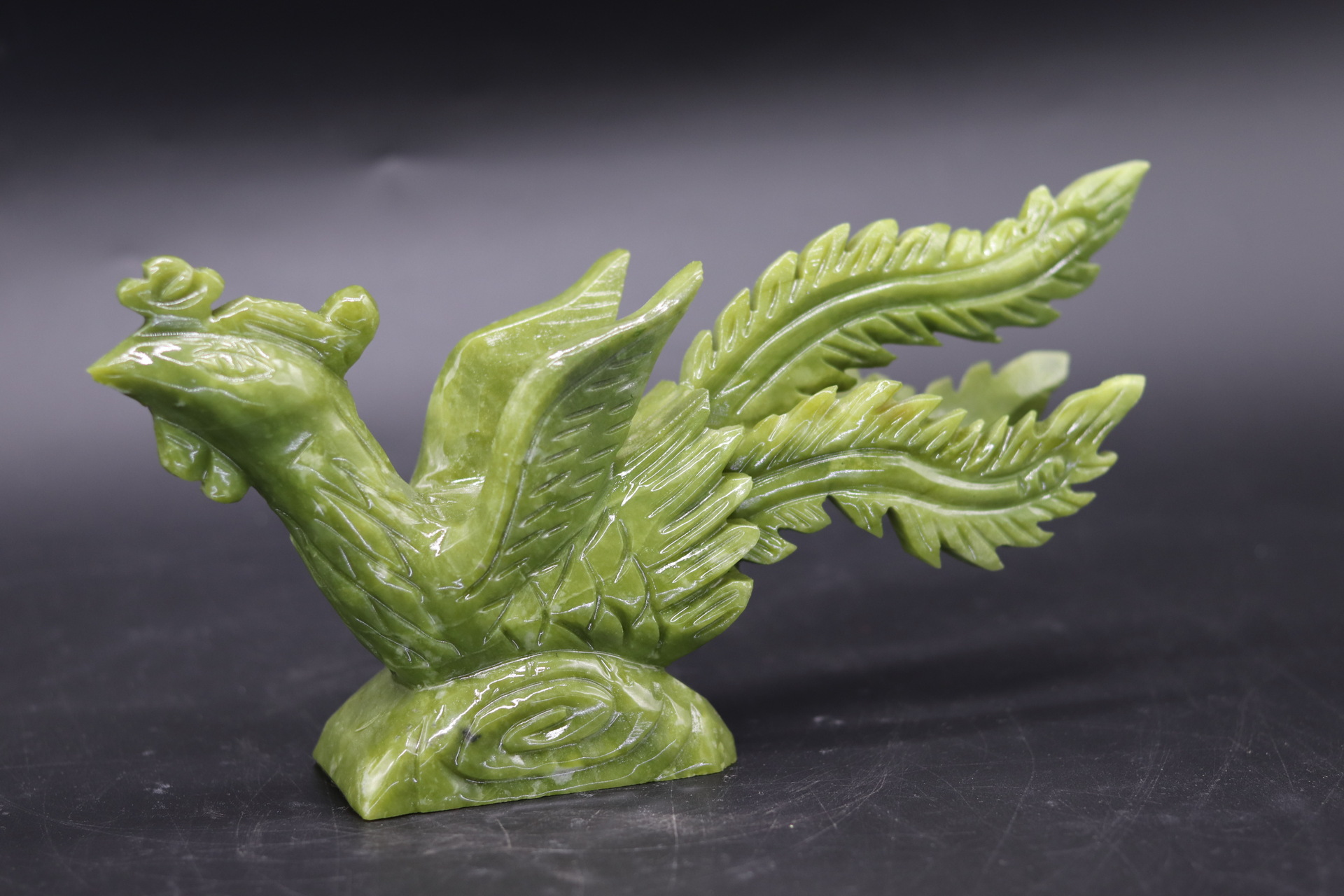 天然南玉吉祥凤凰玉雕龙摆件工艺品吉瑞鸟中之王镇宅居家办公室