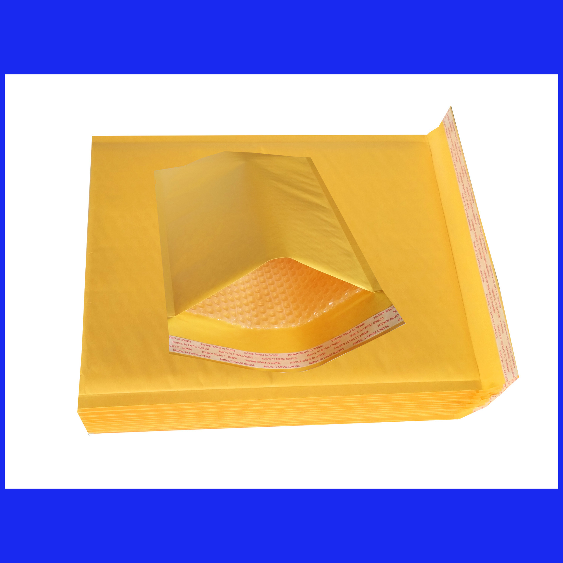 黄牛皮纸气泡袋信封泡沫袋 泡泡袋 黄色打包快递袋气泡膜包装现货