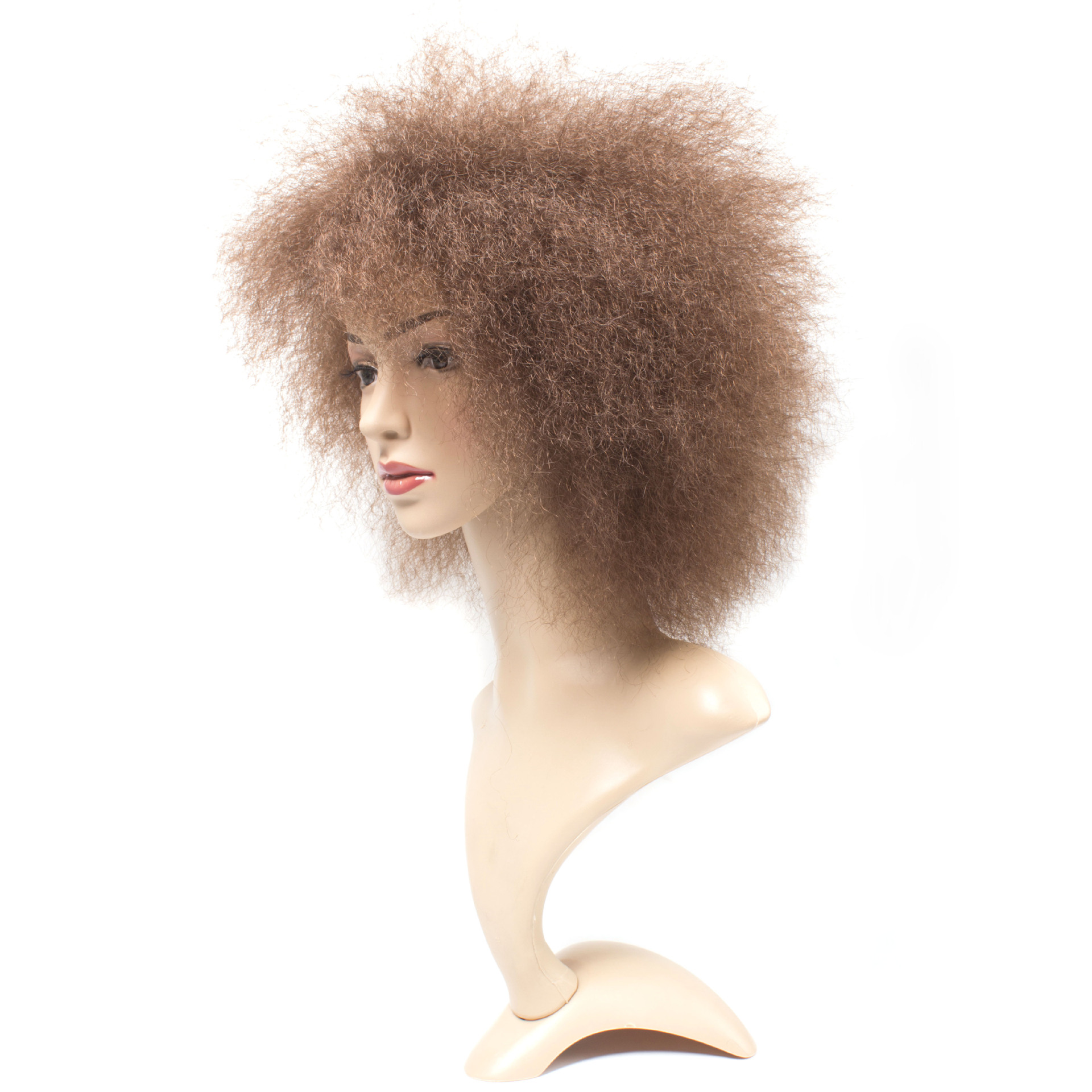 毛毛虫欧美假发女蓬松假发短全机制小卷化纤发爆炸头套afro wig