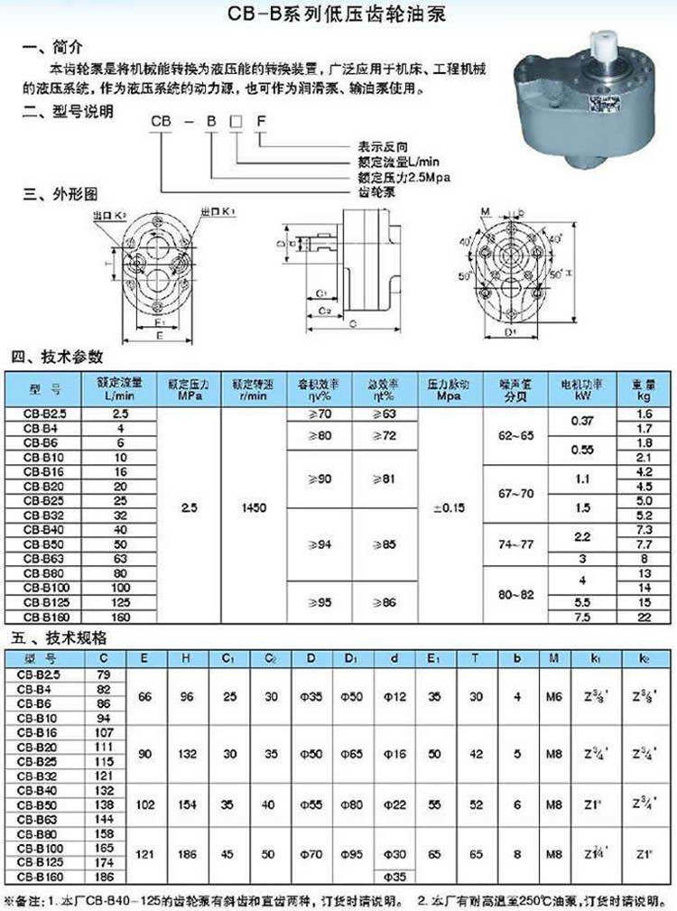 上海科球齿轮油泵