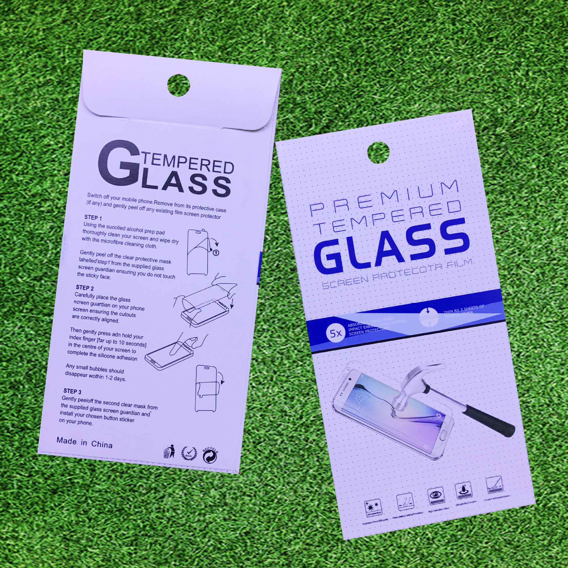 现货二强苹果xs十盒一钢化膜包装纸袋信封手机保护膜纸包装盒定制