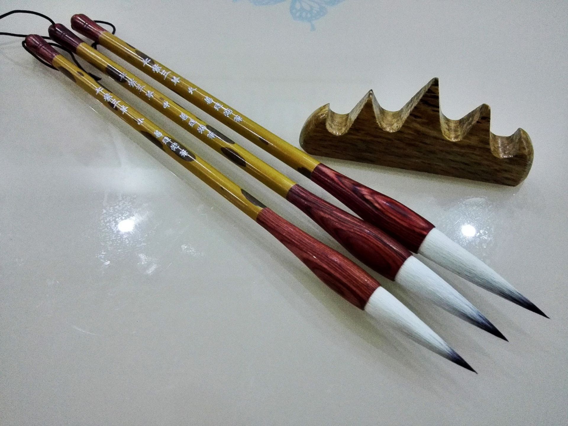 七紫三羊毛笔 进贤兼毫毛笔套装文房礼品套装