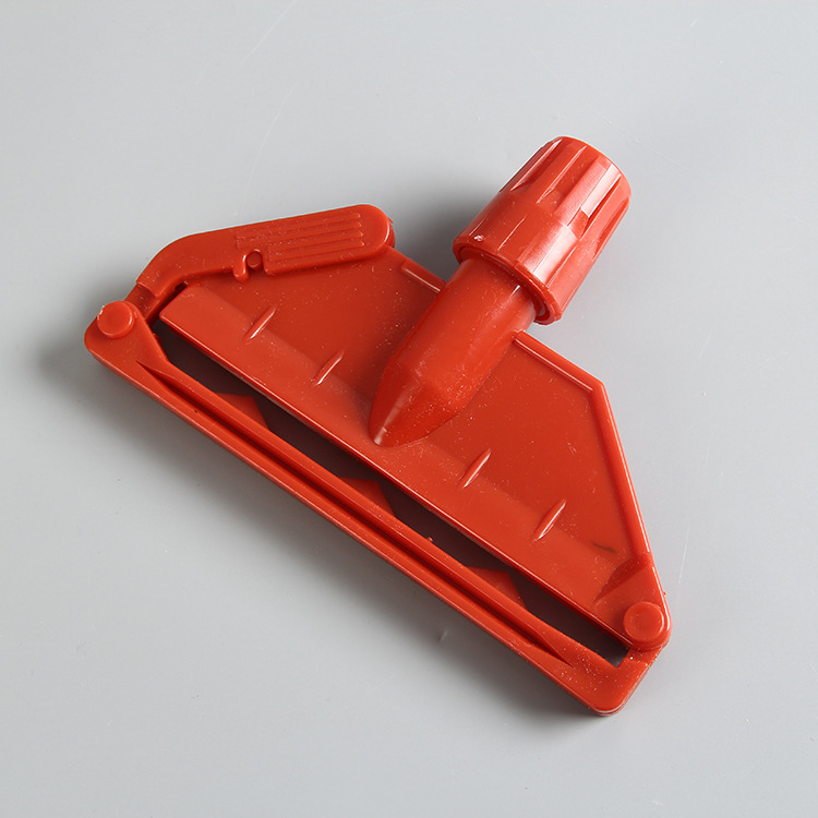 供应拖把头塑料夹头配件多色蜡拖夹水拖夹厂家直销