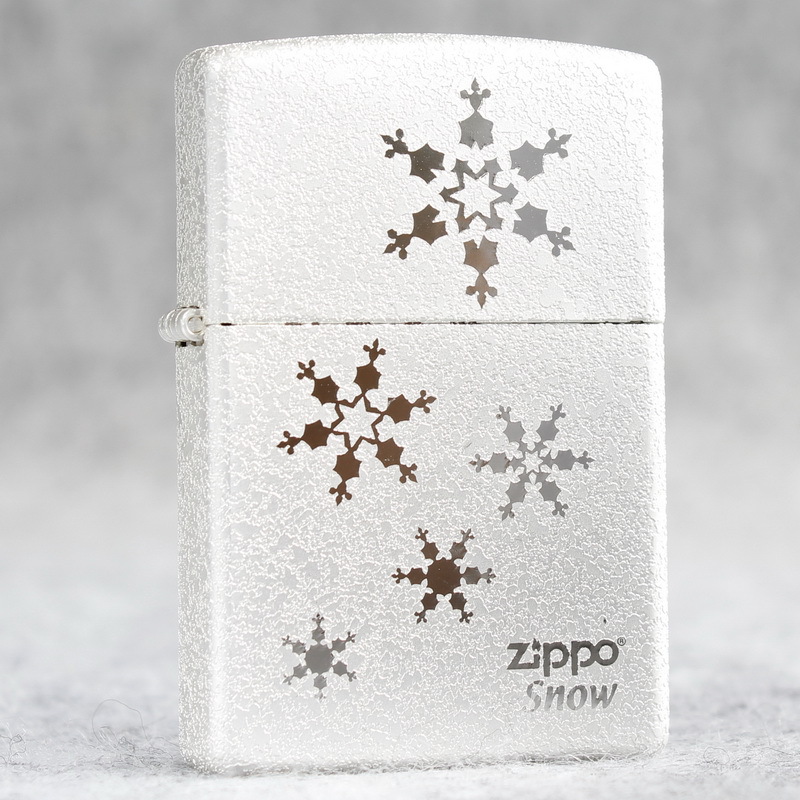 zippo防风煤油打火机韩版镀银雪花5朵zbt15