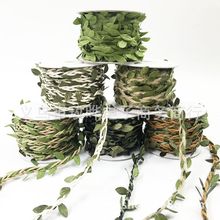 绿色森林系列婚庆鲜花包装 手工diy装饰绿叶麻绳蜡绳 树叶藤绳子