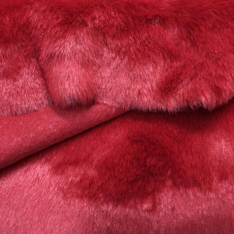 直销供应 素色防兔毛仿真兔毛布料面料 假兔毛毛领面料加工定制