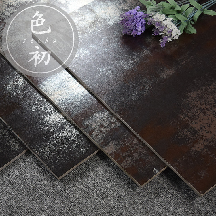 铁锈砖仿古酒吧ktv600黑红饭店咖啡厅防滑连锁店地砖瓷砖重庆瓷砖批发