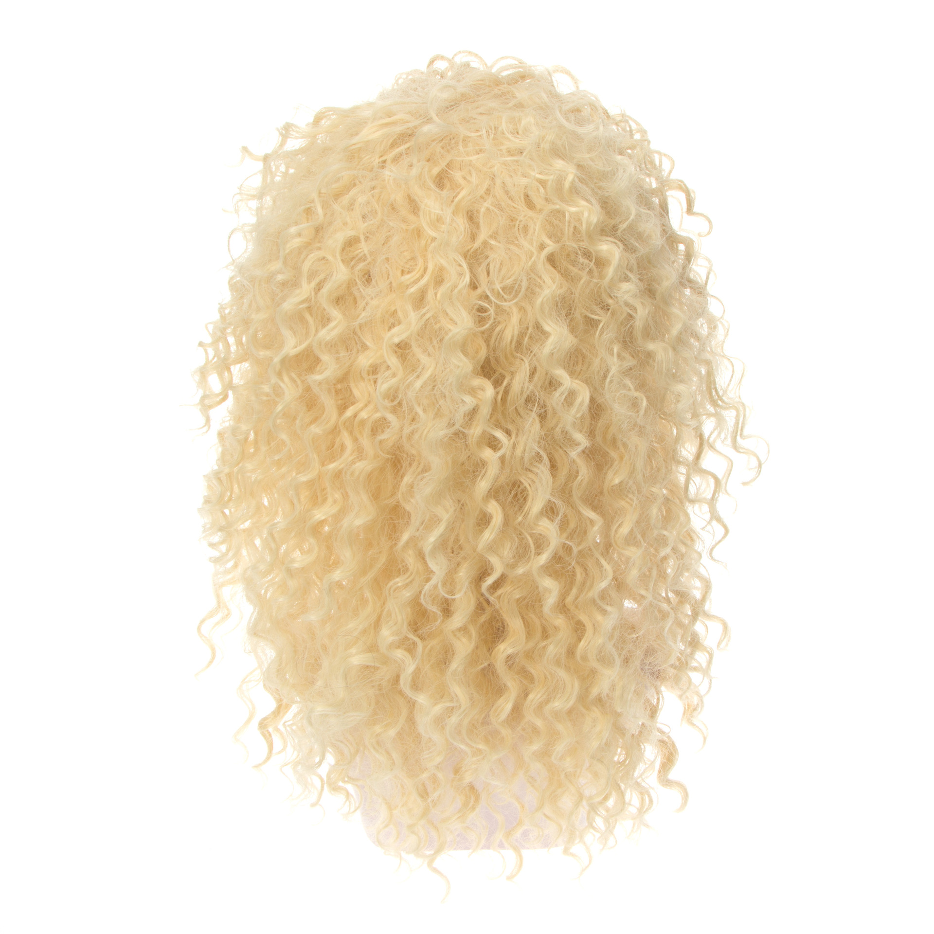 跨境货源 欧美玉米须小卷发 化纤哑光高温丝假发发套 玉米卷假发