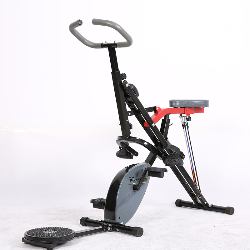 骑马机磁控车扭腰盘家用多功能便捷折叠塑型塑身健身器材带托盘