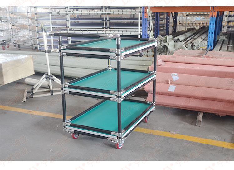 防静电精益管周转车 免费设计定制线棒手推车工具车