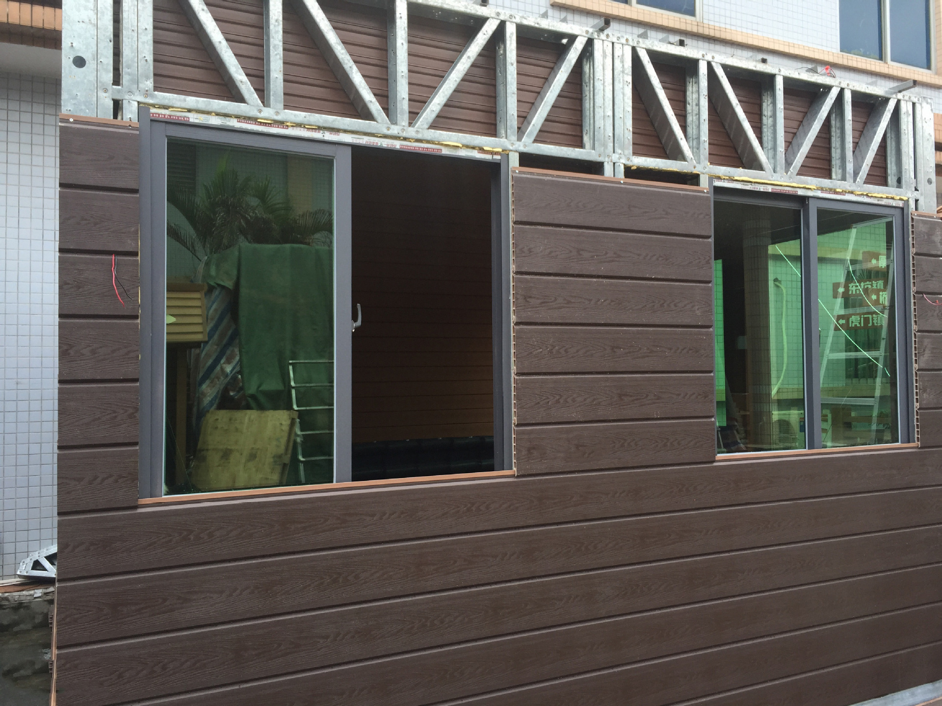 户外双面墙板木塑墙板防水防蛀外墙板