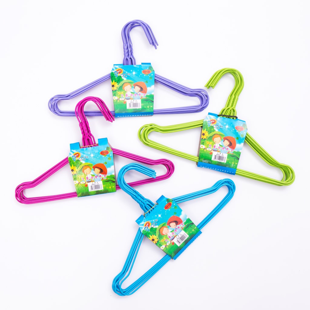 儿童衣架 加厚浸塑防滑晾衣架 家用地摊活动赠品小衣架厂家直销