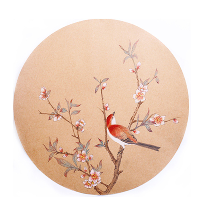 10圆形牛皮纸绘画卡纸20cm25cm33cm38cm素描彩铅手绘美术纸白卡纸