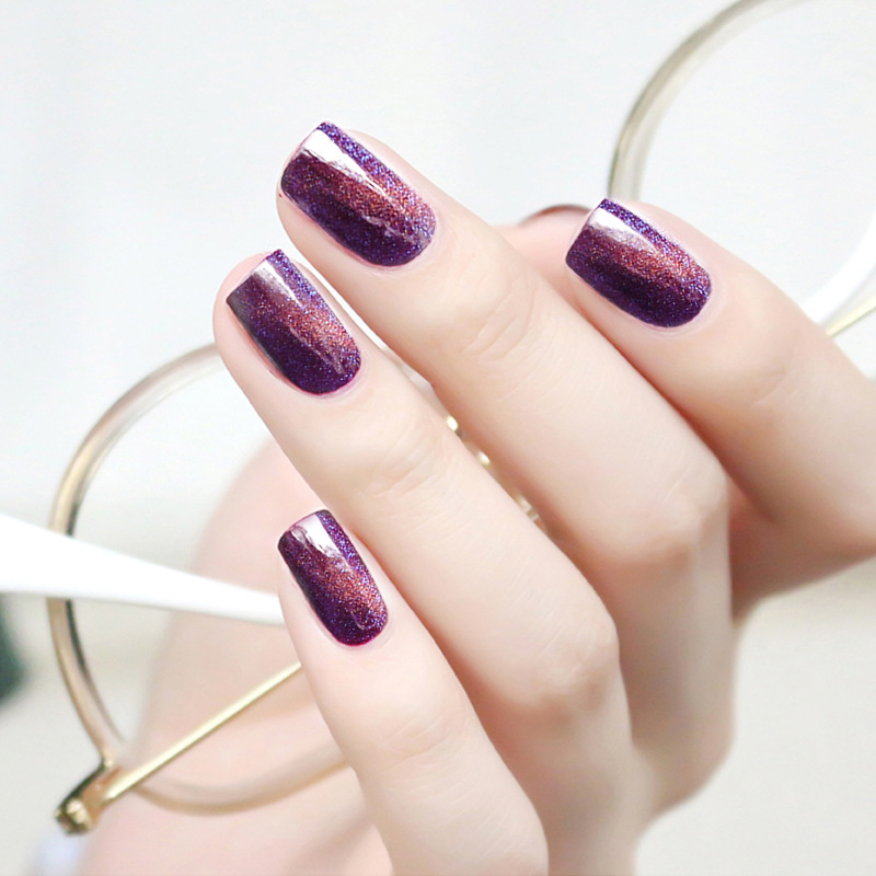 甲油胶渐变3d变色龙猫眼胶磁铁qq芭比光疗甲油胶1kg