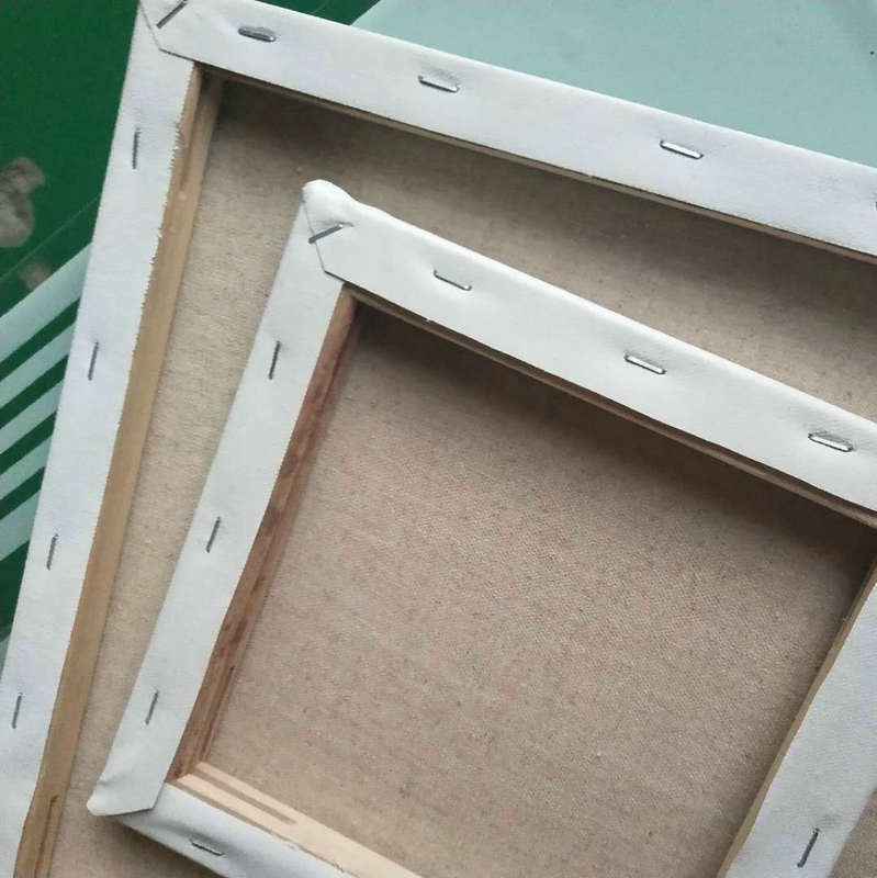 曦元画材厂家直销380g中纹亚麻混纺油画框60*80cm帆布画框丙烯