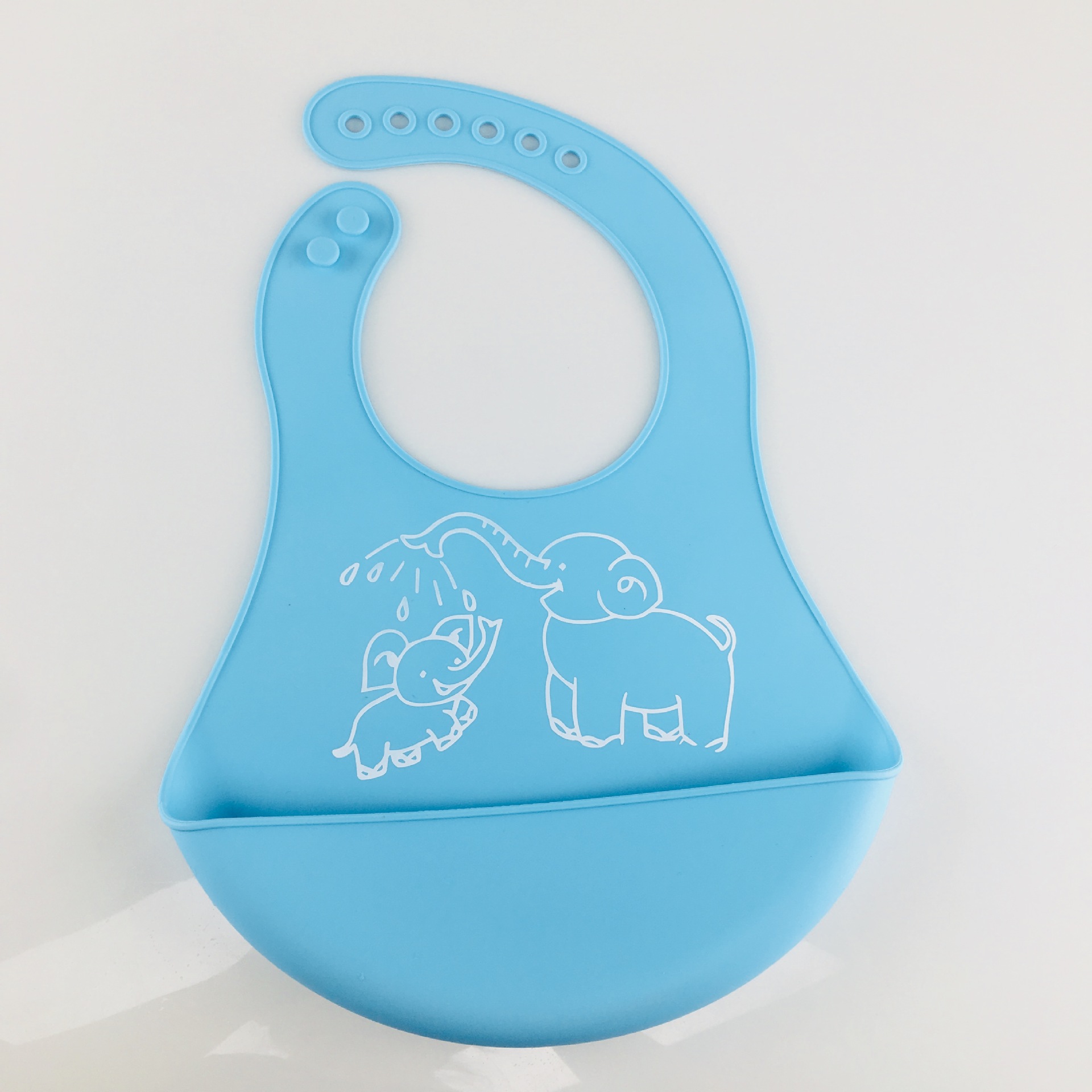 婴儿宝宝硅胶饭兜 小孩围兜围脖 围嘴硅胶喂儿童幼儿吃饭口水兜