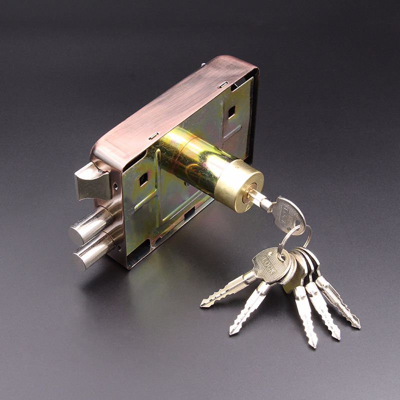 批发9219连体简易锁外装门锁老式防盗地下室门锁储藏间门锁