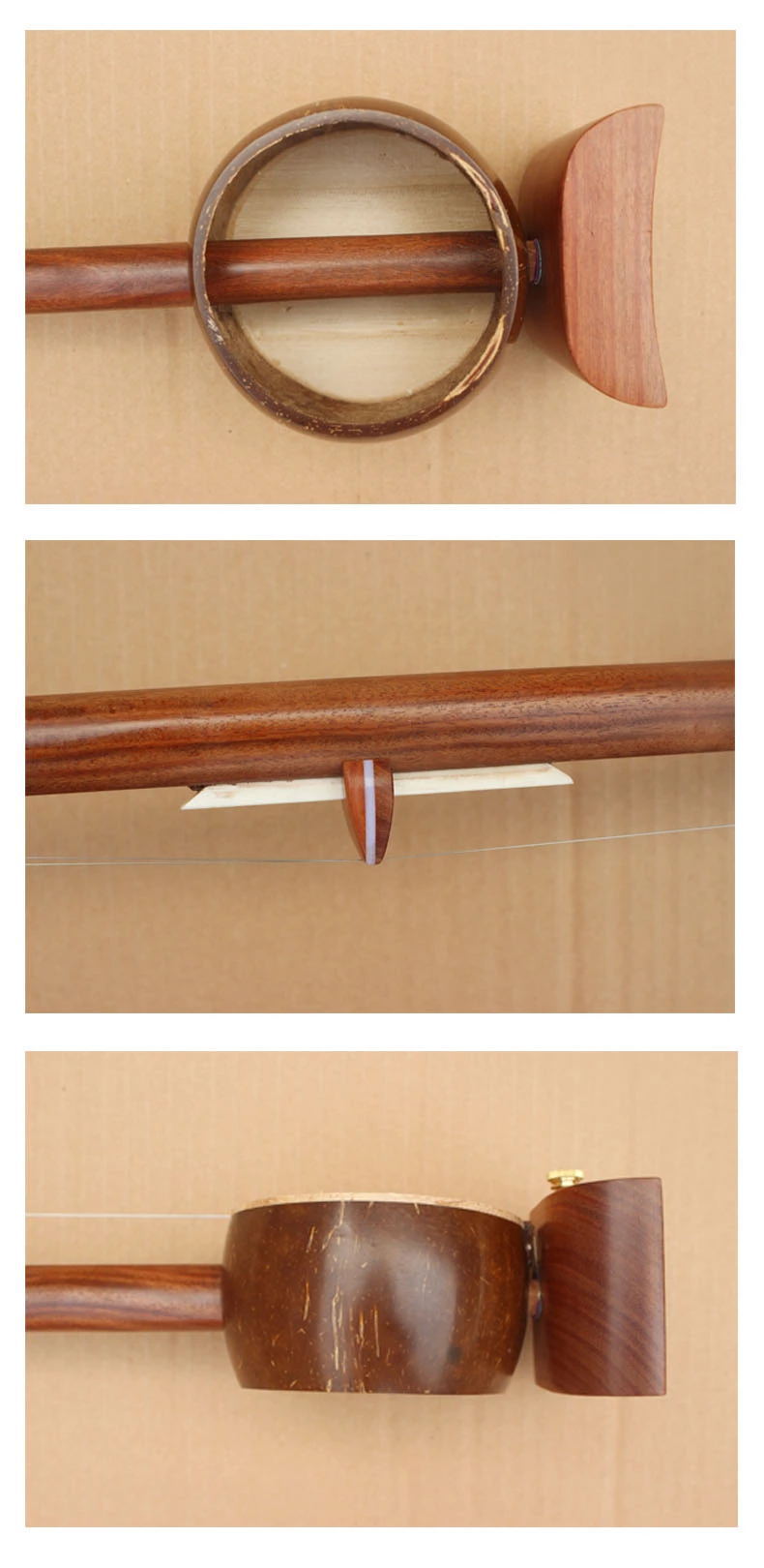 厂家直销专业红木板胡红檀板胡豫剧秦腔评剧进口瓢乐魂乐器