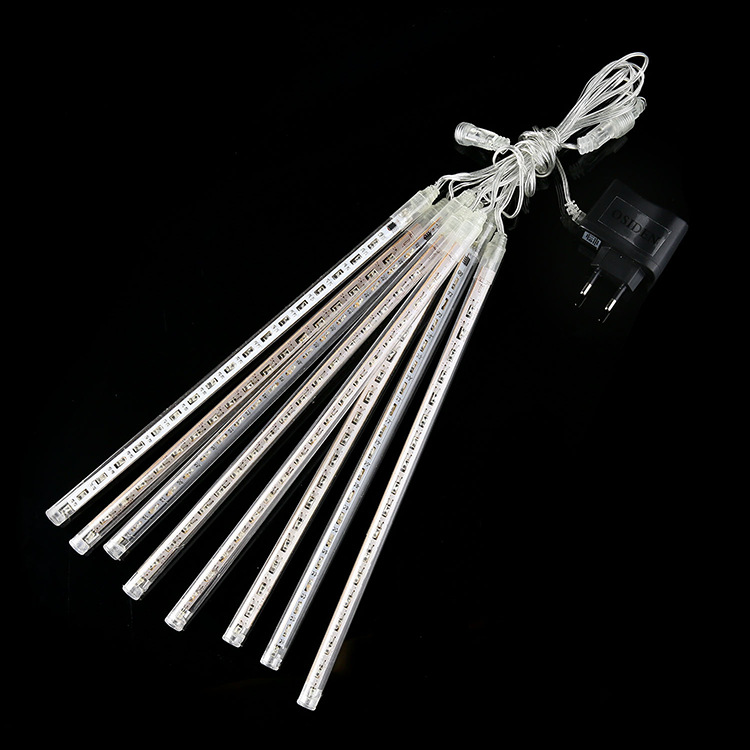 批发30cm 50cm led流星雨灯管七彩挂树流星灯串彩灯节日装饰灯串