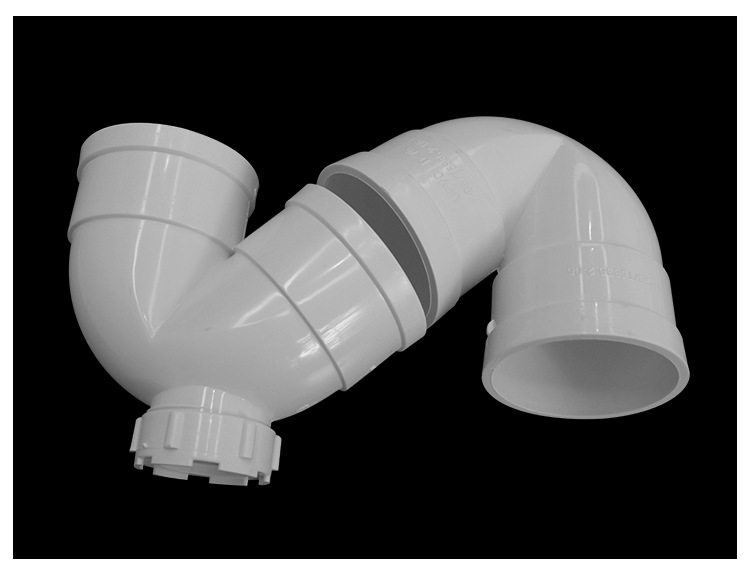 厂价直供 pvc-u排水管配件管件 带检查口u型存水弯 dn50/75/110mm