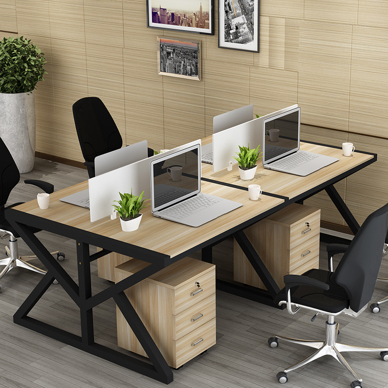 职员办公桌办公室台式电脑桌椅组合六人工作位四人单人位商用桌子