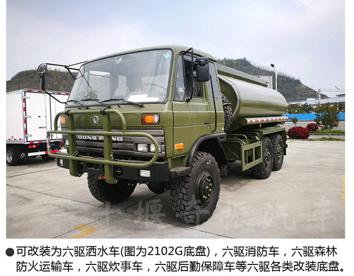 东风越野6驱eq2102双排驾驶室越野卡车,六驱高配版越野卡车