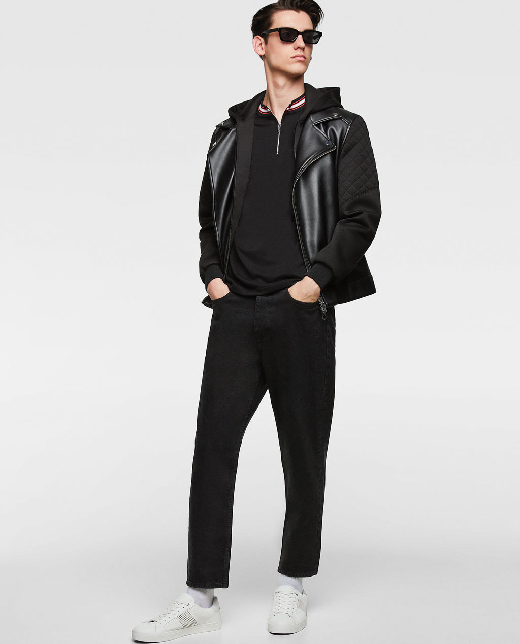 男装 仿皮骑士款夹克外套