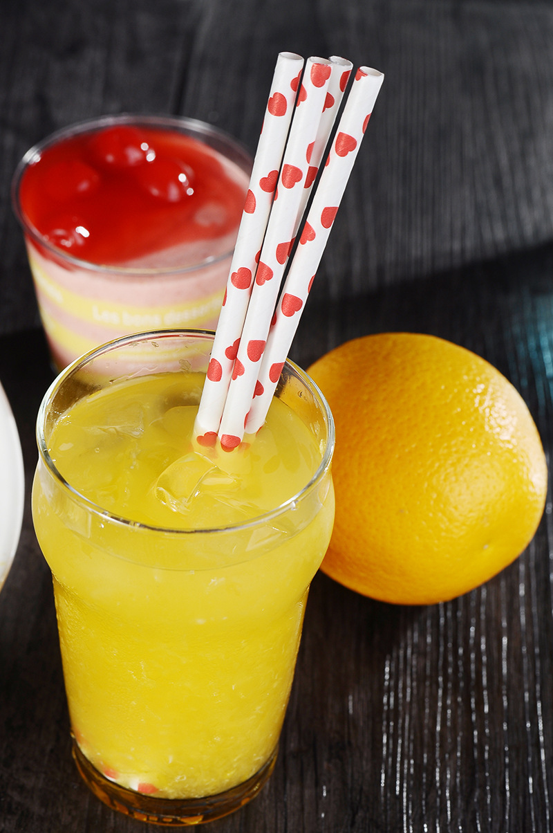 跨境电商 2019秋季新品爆款环保可降解牛皮纸爱心纸吸管饮料吸管