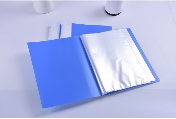 御文达蓝色文件资料册塑封a4支持定制加印logo塑料pp厂家批发
