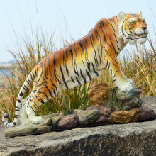 园林景观雕塑老虎摆件野生动物模型景区动物园装饰品场景小品工艺