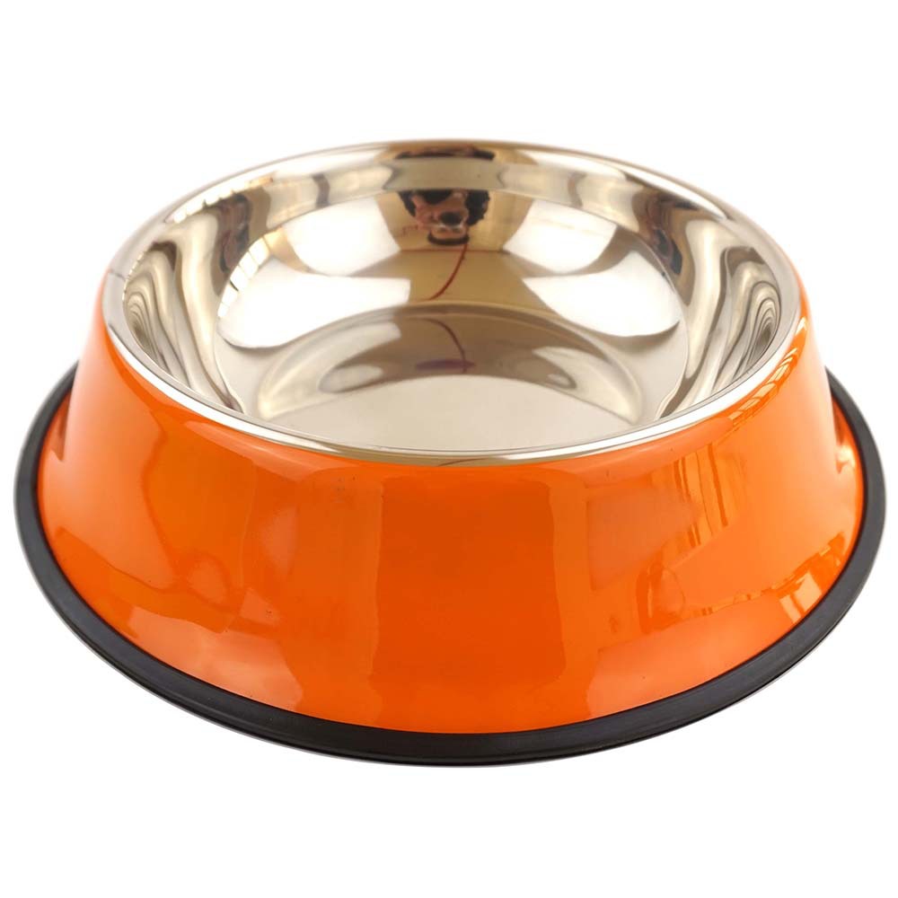 Qipei Color Stainless Steel Dog Cat Bowl Spray Paint Non-Slip Pet Bowl Dog Basin Color Dog Bowl Pet Supplies Wholesale