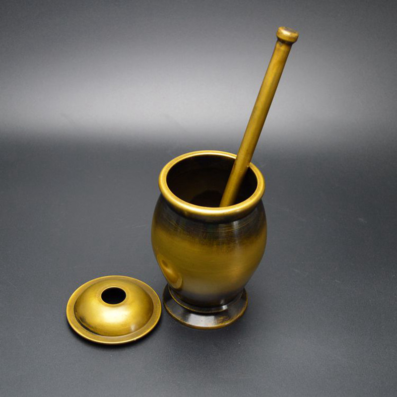 铜捣药罐摆件黄铜捣药器中药捣药钵捣药臼捣药盅商务礼品送名医