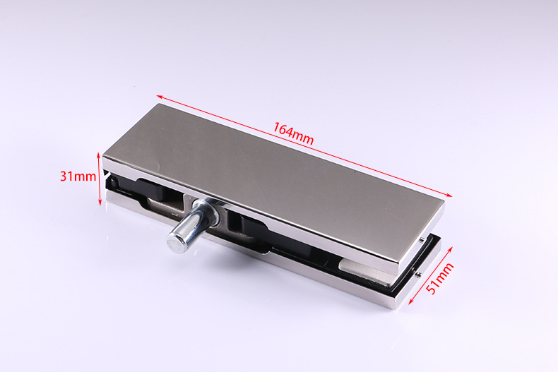 钉式无框玻璃门上下夹不锈钢玻璃门夹铝芯地弹簧门顶夹曲夹地锁夹