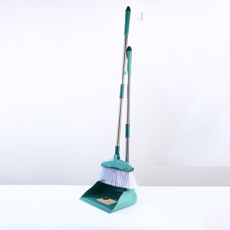 Household Soft Fur Broom Self-Contained Comb Teeth Windproof Broom Dustpan Set Combination 0119